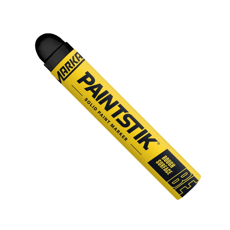 Markal 80623- B-E Paintstik Rough Surface Solid Paint Marker, Best for Very Rough Surfaces: Forgings, Castings, Concrete and Lumber, Black (12Pk) Made in USA - Image 1
